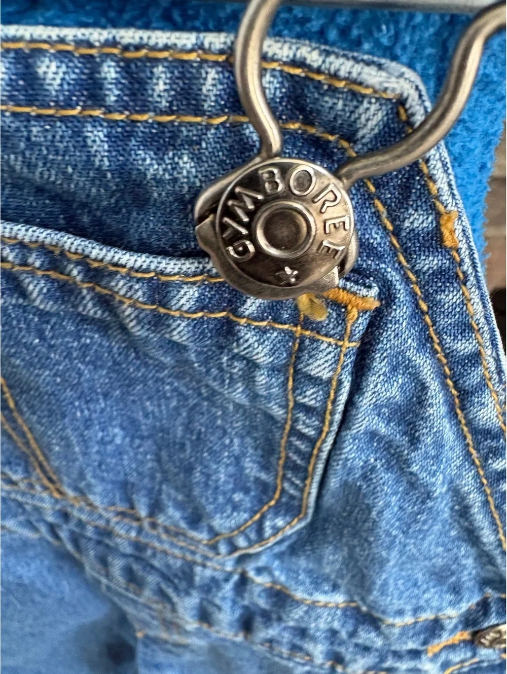 Vintage Gymboree Baby Denim Overalls with Patch on Pocket size 12 months Boys